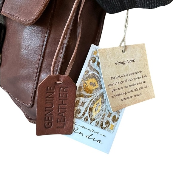 India Brown Leather Crossbody Bag - Picture 5 of 15